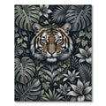 Enigmatic Tiger Floral Jungle Tapestry Rug