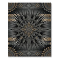 Celestial Gold and Obsidian Starburst Rug