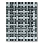 Gray Neutral Woven Interlocking Bands Rug
