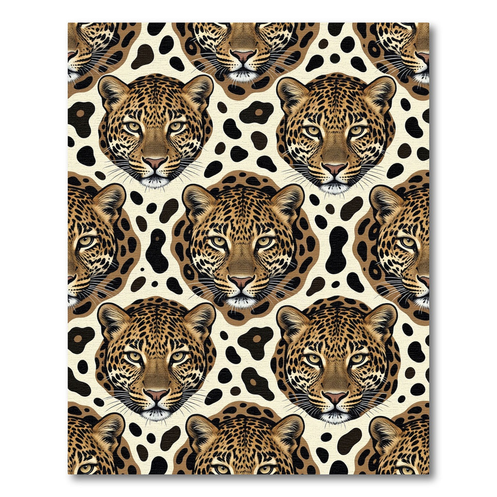 Leopard Face Spots Repeating Rug