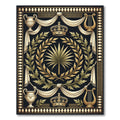 Neoclassical Gold Crown Laurel Palm Rug