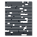 Black White Geometric Linear Arrangement Rug