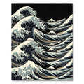 Deep Blue Ocean Waves Under Mount Fuji Rug