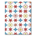 Red Blue Yellow Laurel Medallion Rug