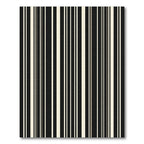 Bold Black Cream Striped Composition Rug