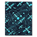 Aqua Satellite Nebula Orbit Rug