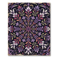 Botanical Purple Floral Symmetry Medallion Rug