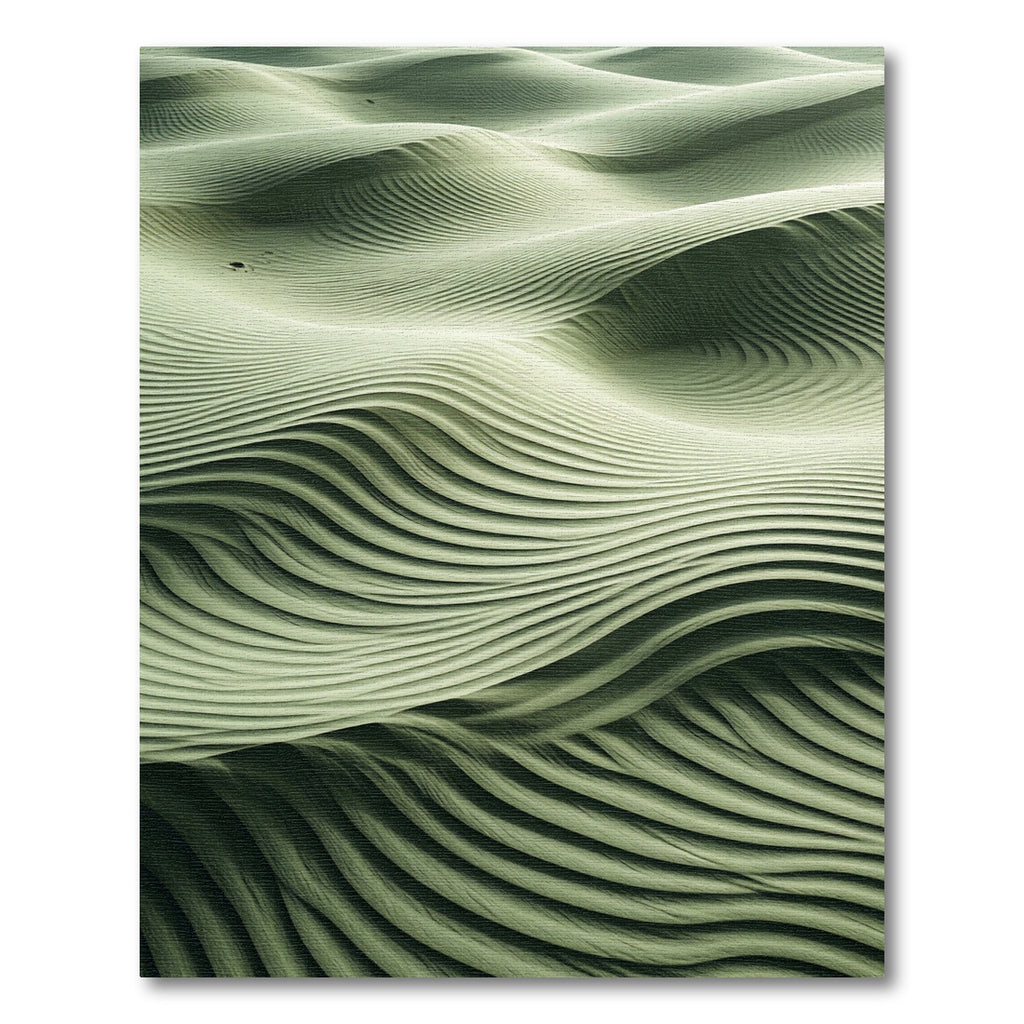 Sage Green Rippled Sand Dunes Rug
