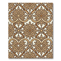 Elegant Beige Floral Interlocking Scroll Rug