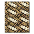 Golden Woven Wood Texture Rug