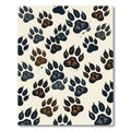 Abstract Animal Paw Track Neutral Rug