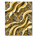Golden Tiger Abstract Stripe Rug