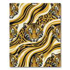 Golden Tiger Abstract Stripe Rug