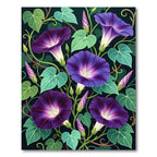 Deep Purple Morning Glory Vine Rug