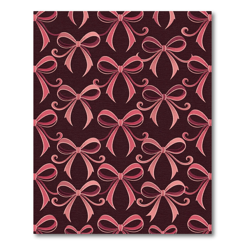 Rose Pink Ribbon Bow Repeat Rug
