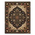 Ochre Pomegranate Floral Arch Rug