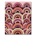 Retro Arches Pink Orange Composition Rug