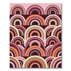 Retro Arches Pink Orange Composition Rug