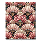 Pink Fan Blossom Art Deco Rug