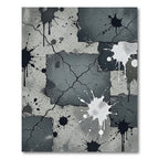 Cracked Concrete Splatter Abstract Rug