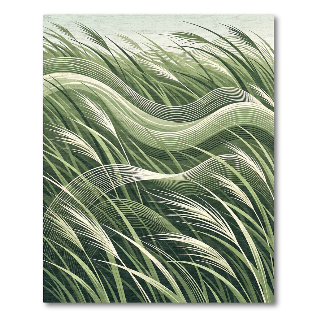 Woven Emerald Grassland Swirl Rug