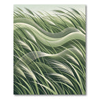 Woven Emerald Grassland Swirl Rug