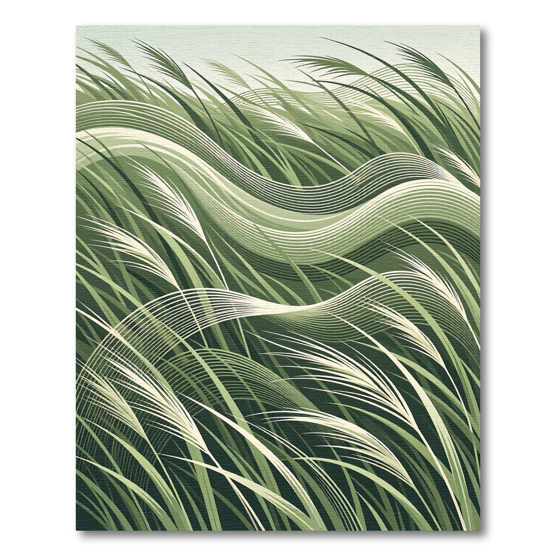 Woven Emerald Grassland Swirl Rug