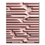 Blush Pink Geometric Labyrinth Rug