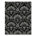 Black Terra-cotta Floral Urn Scroll Rug
