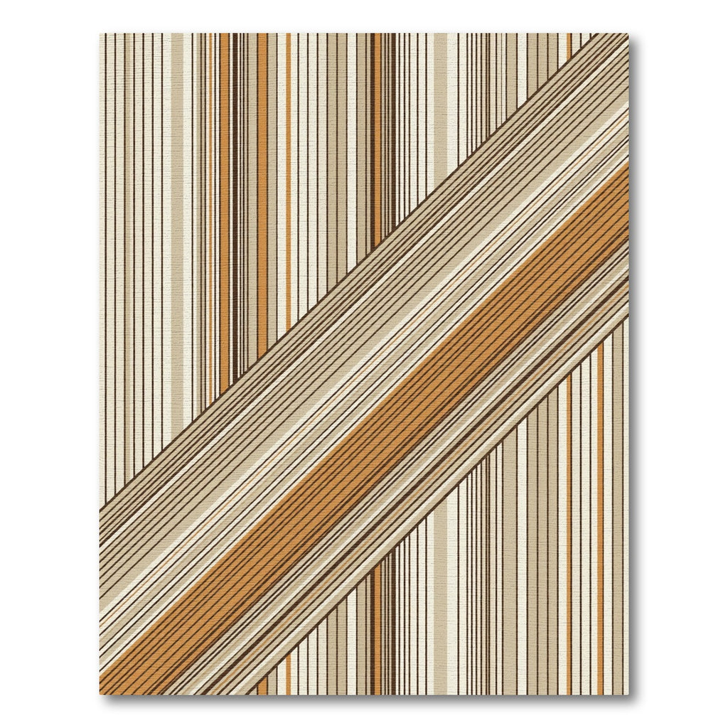 Modern Earthy Tone Diagonal Striped Rug