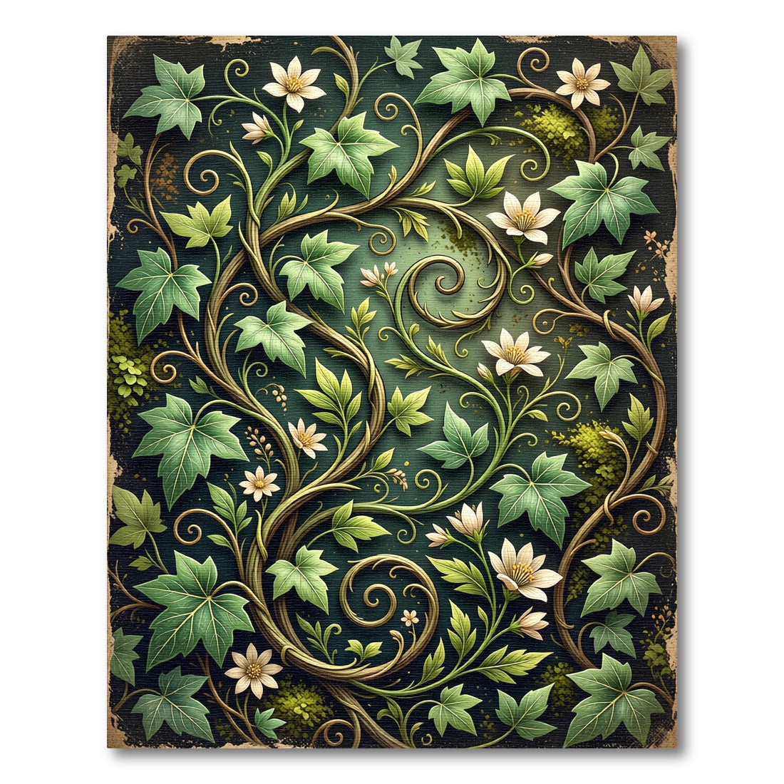 Enchanted Forest Ivy Botanical Vine Rug