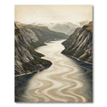 Verdant Fjords Winding Waterway Rug