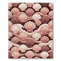 Elegant Blush Seashell Wave Tapestry Rug