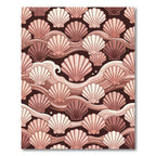 Elegant Blush Seashell Wave Tapestry Rug
