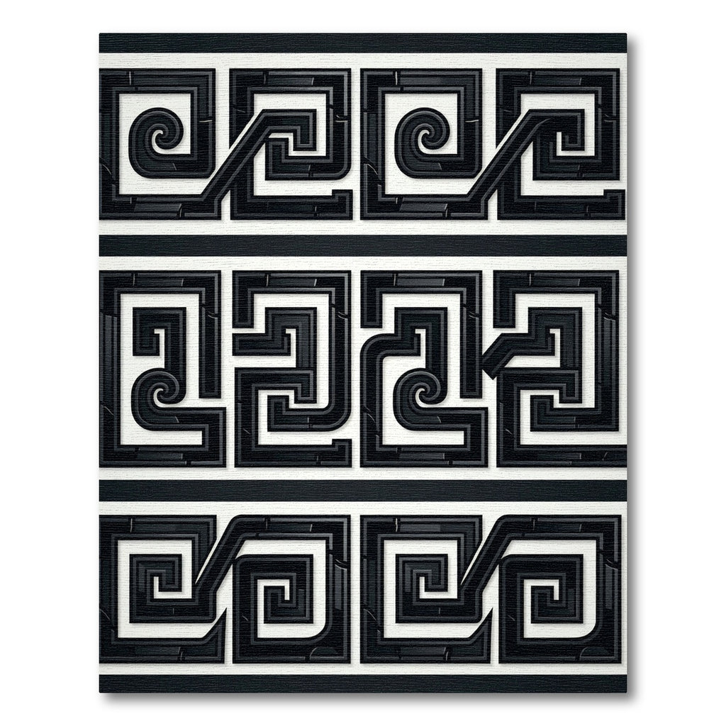 Greek Key Labyrinth Swirl Rug