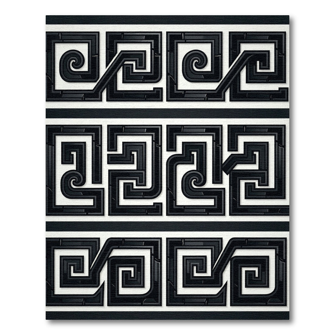 Greek Key Labyrinth Swirl Rug