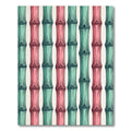 Pastel Pink and Mint Bamboo Stripe Rug