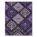 Ornate Violet Laurel Medallion Rug