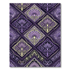 Ornate Violet Laurel Medallion Rug