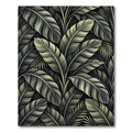 Deep Green Tropical Foliage Rug