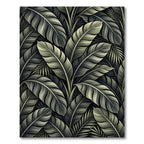 Deep Green Tropical Foliage Rug