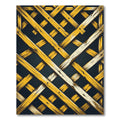 Golden Lattice Geometric Intersecting Lines Rug