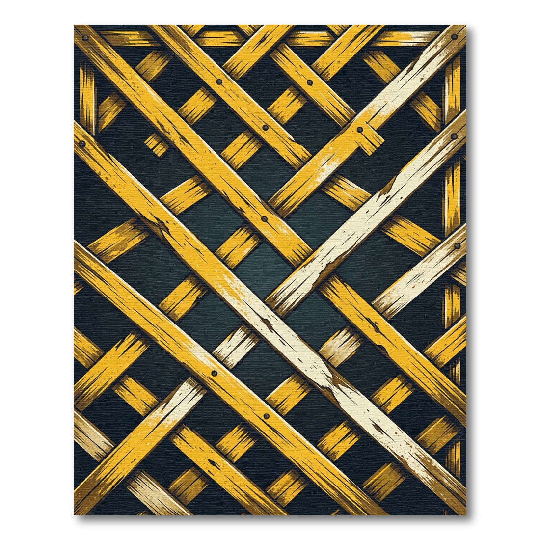 Golden Lattice Geometric Intersecting Lines Rug