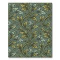 Green Leafy Vine Scroll Rug