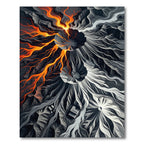 Volcanic Lava Black And White Swirls Rug