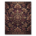Opulent Bronze Foliage Medallion Rug