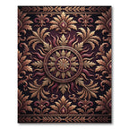 Opulent Bronze Foliage Medallion Rug