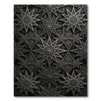 Antique Black Starburst Geometric Rug