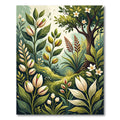 Spring Garden Pistachio Blossom Swirl Rug