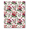 Crimson Fuchsia Pink Rose Bouquet Rug